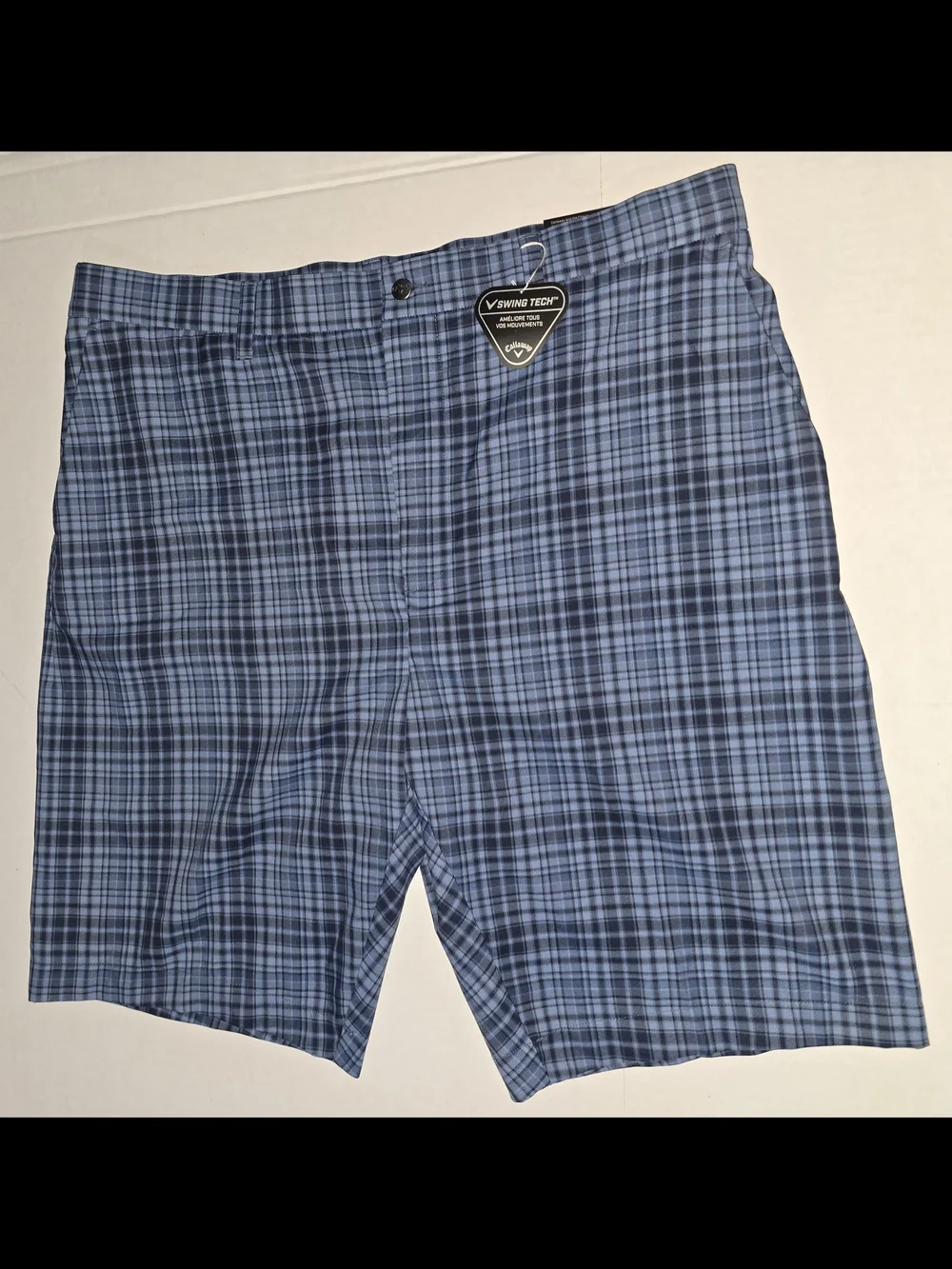 Callaway Men's Blue Plaid Golf Shorts - Active Waistband NWT Size 38T